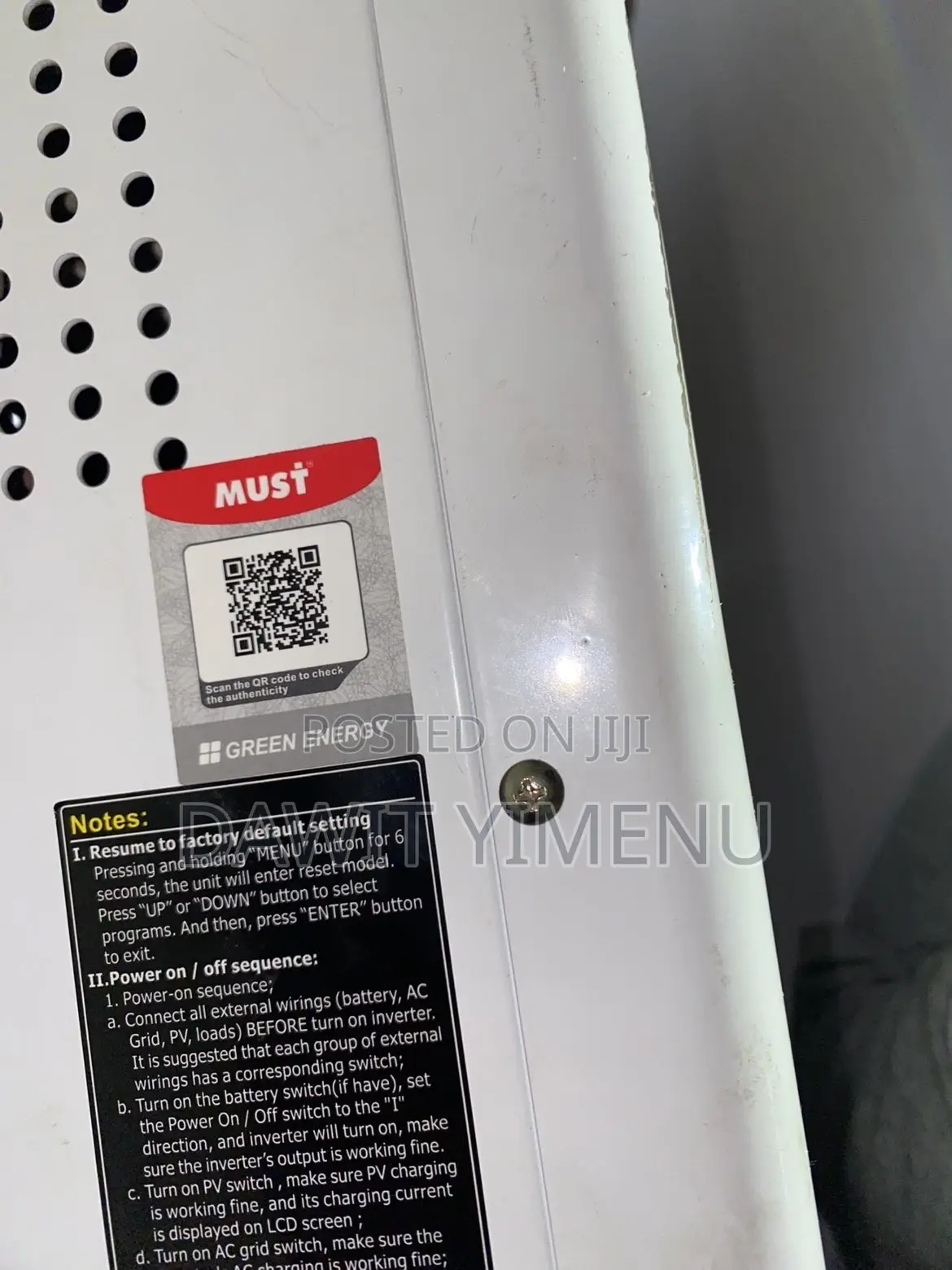 MUST Solar Inverter + G-Power Battery Backup System
