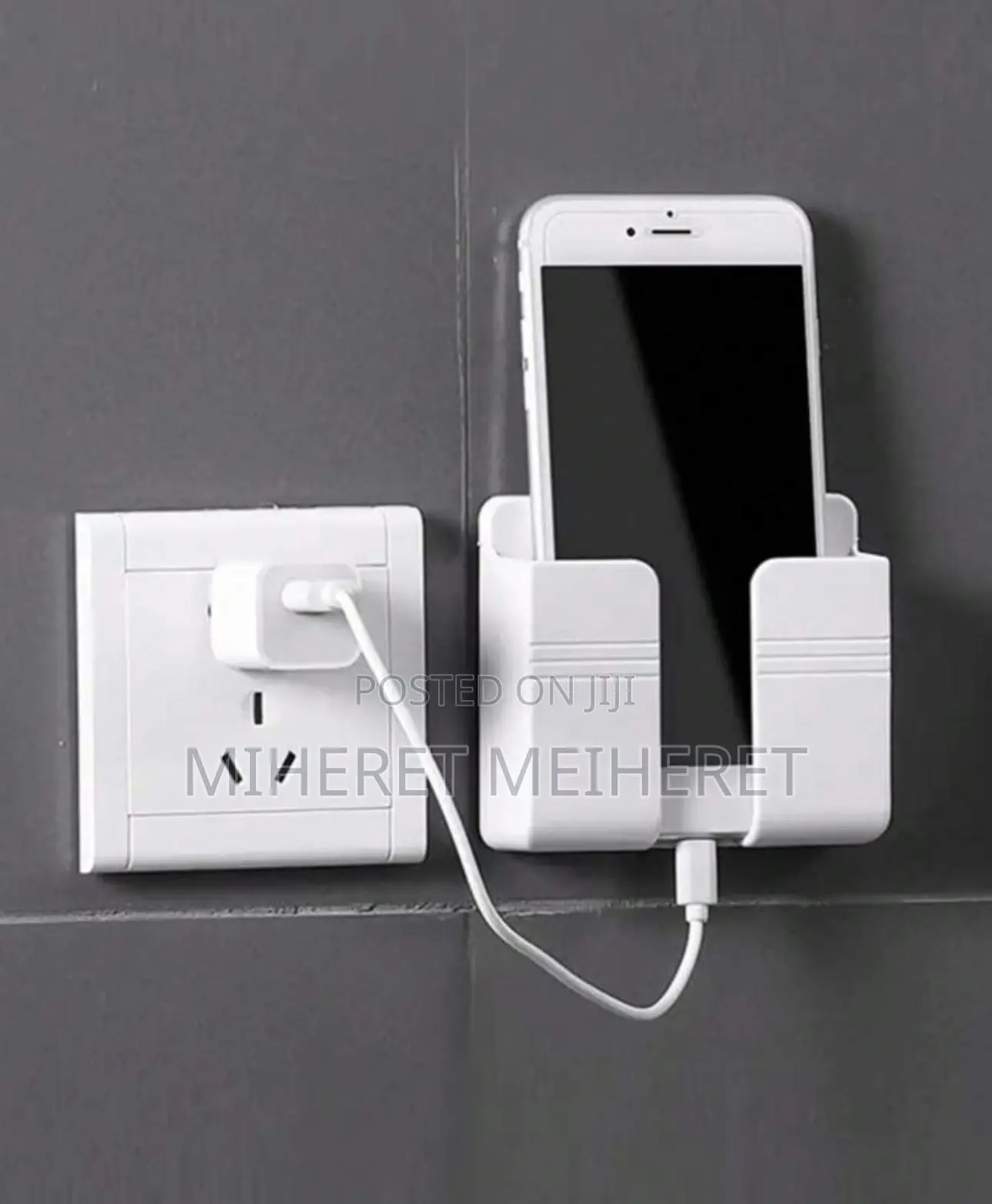 Hole Phone Stand, Wall-Mounted Bracket, Remote Storage Box, Charging B