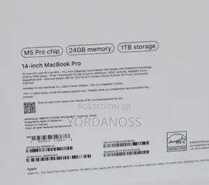 New Laptop Apple MacBook Pro 2025 M5 24GB Apple M5 SSD 1T