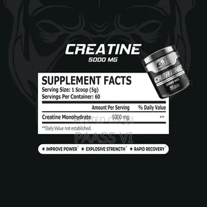 Core Champs Creatine, 5000 Mg (5 G) Per Serving, With 60 Servings