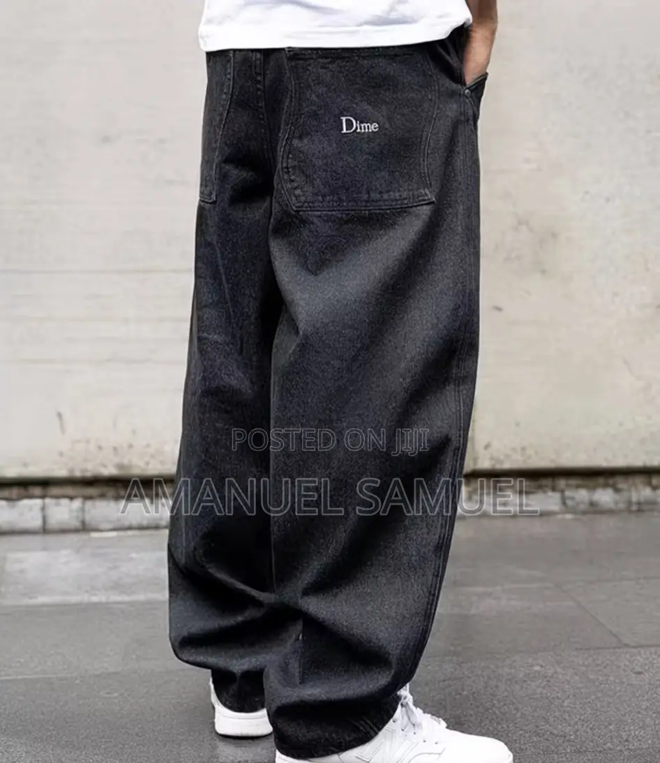 Dime Baggy Jeans Straight Denim Pants – Streetwear (Unisex)