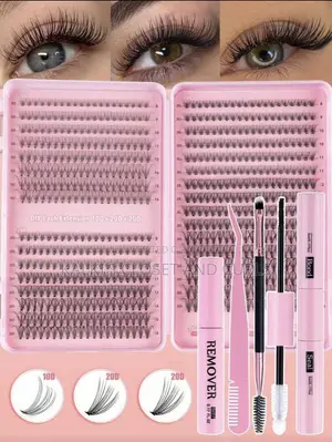 640pcs D-Curl Cluster False Eyelashes DIY Extension Kit