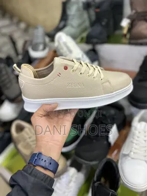 Zegna-Branded Leather Casual Sneaker