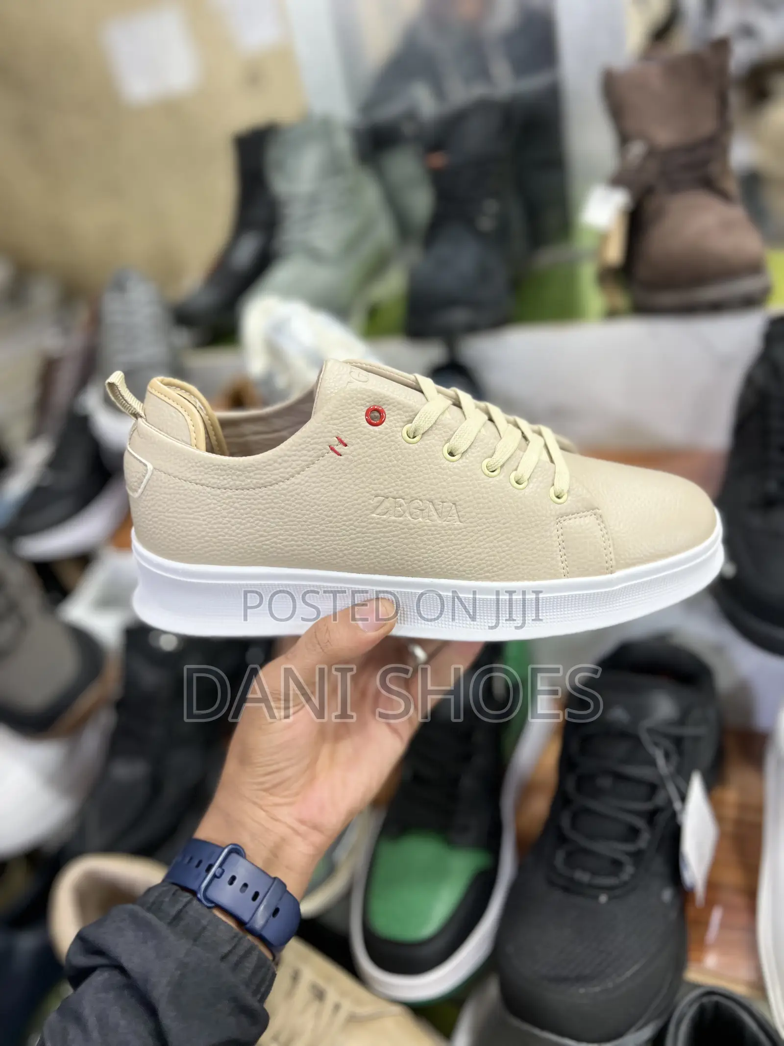 Zegna-Branded Leather Casual Sneaker