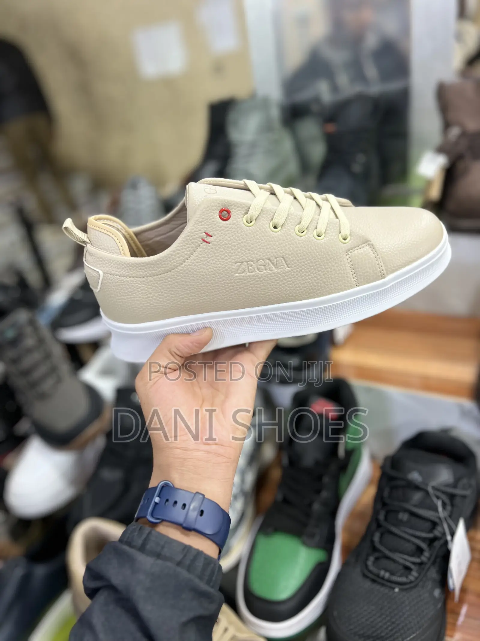 Zegna-Branded Leather Casual Sneaker