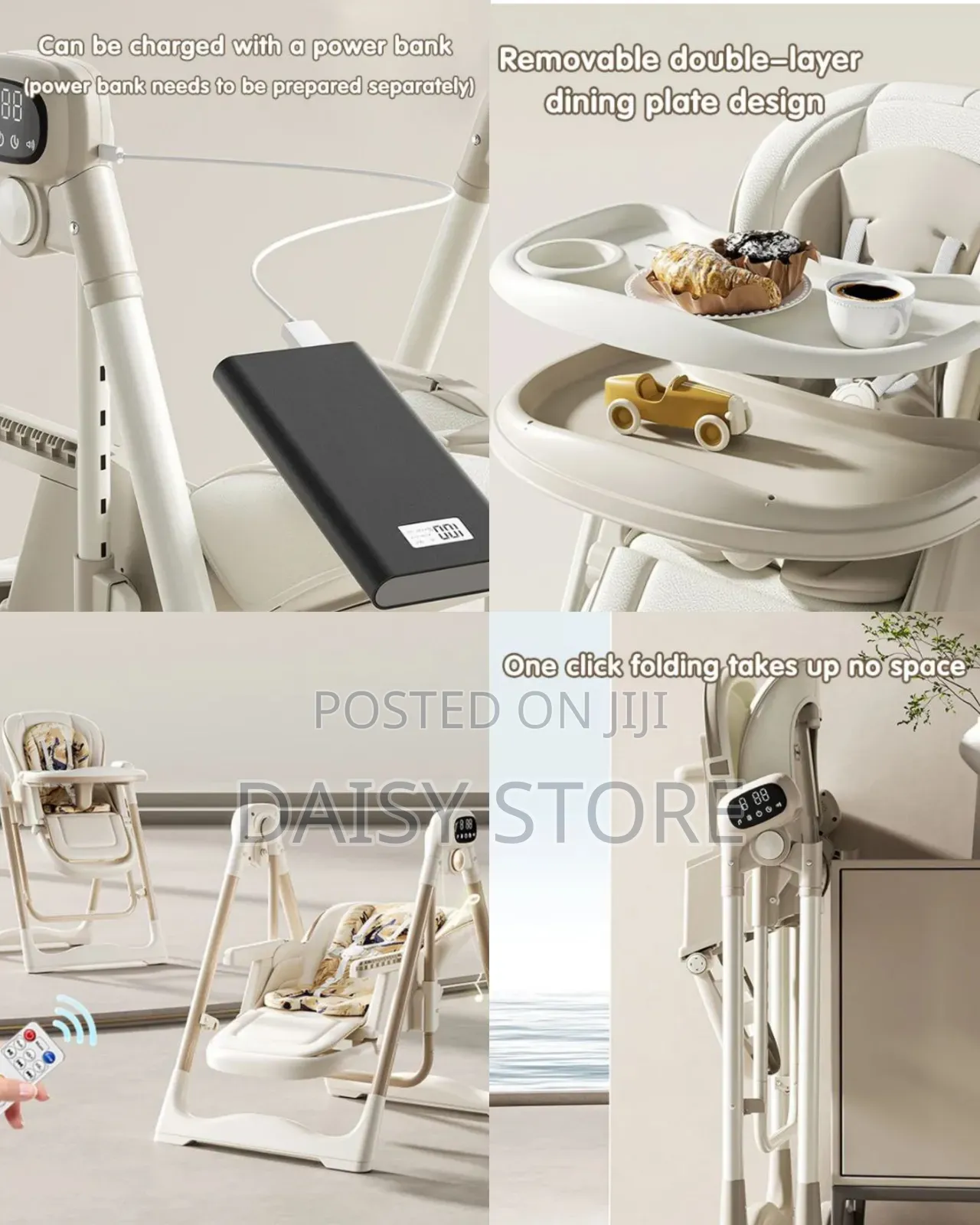 2-በ-1 ኤሌክትሪክ የህፃናት መመገቢያ ወንበር/2in1 Electric Baby High Chair