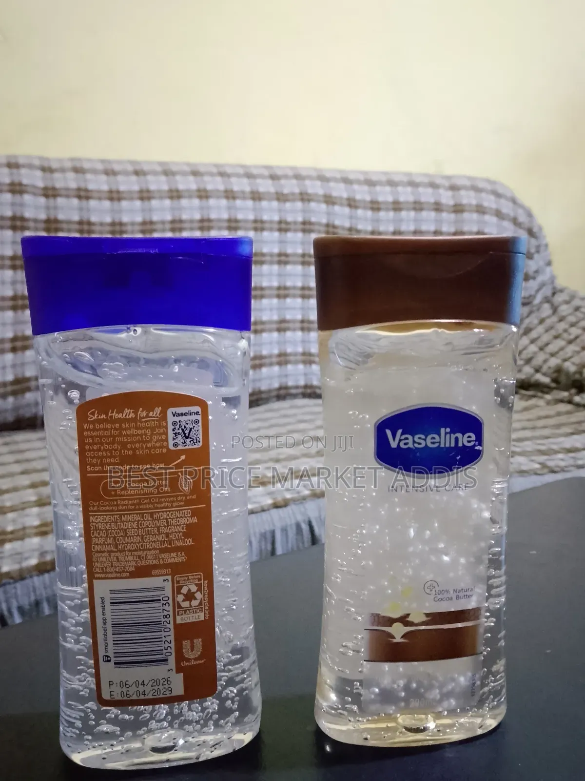 Vaseline Body Intensive Oil and Radiant Body Gel.