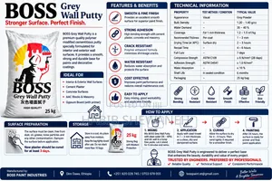 Grey Wall Putty Ceramic Tile Adhesive