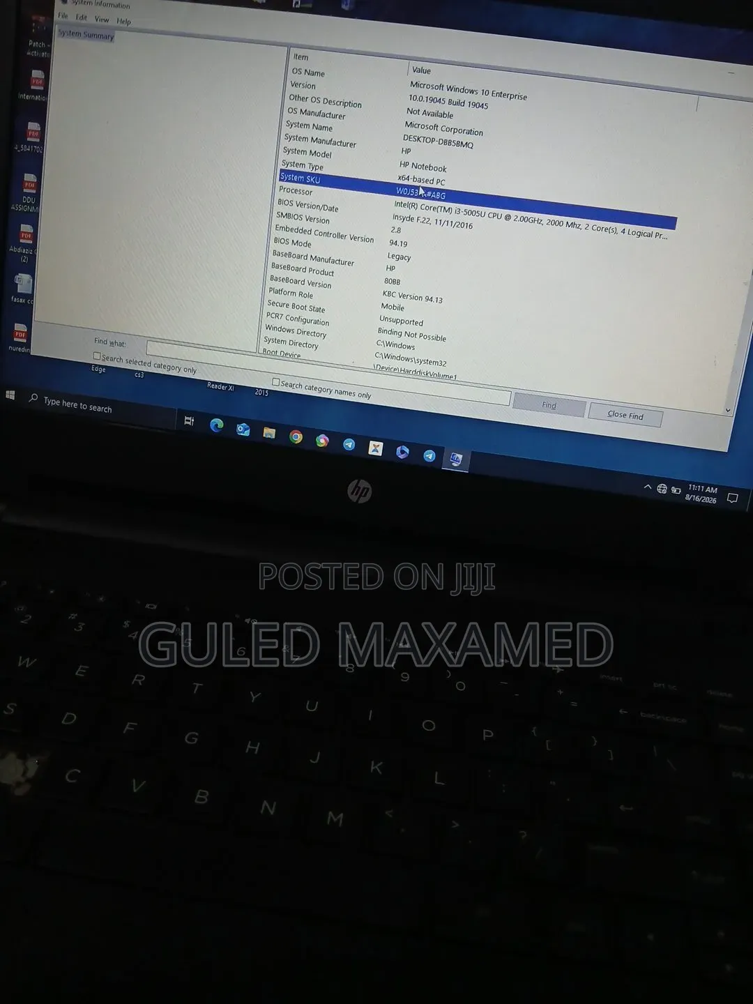 Laptop HP EliteBook 840 4GB Intel Core i3 HDD 512GB
