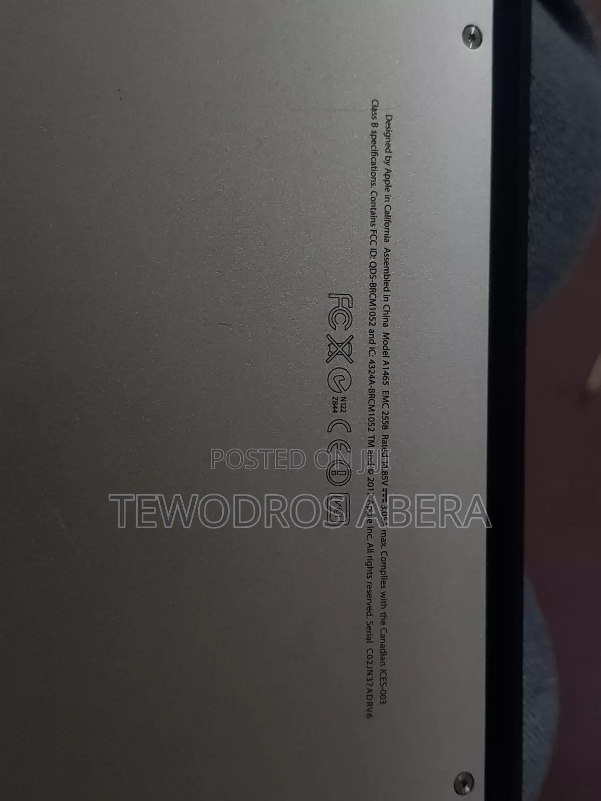 Laptop Apple MacBook 2012 4GB Intel Core i5 SSD 60GB