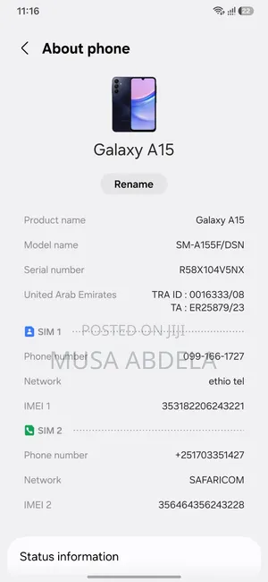 Samsung Galaxy A15 128 GB Blue