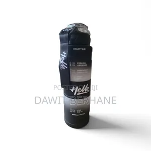 1-Liter "Hello" Motivational Water Bottle With a Time Marker.