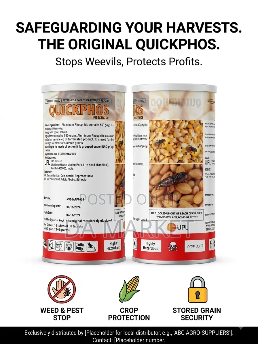Quickphos Is a 56% Aluminum Phosphide-Based Fumigant Insecticide