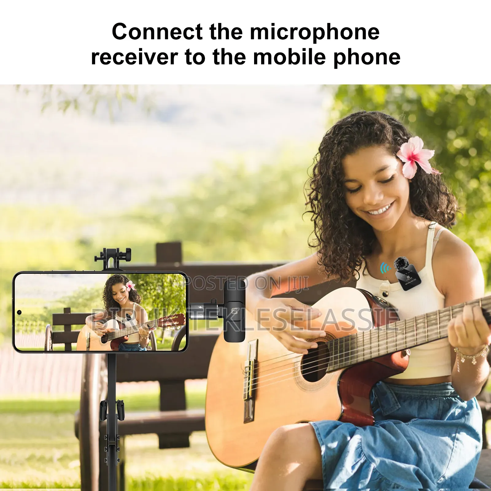 Lightning Female to USB-C Male for Audio Wireless Microphone Mic