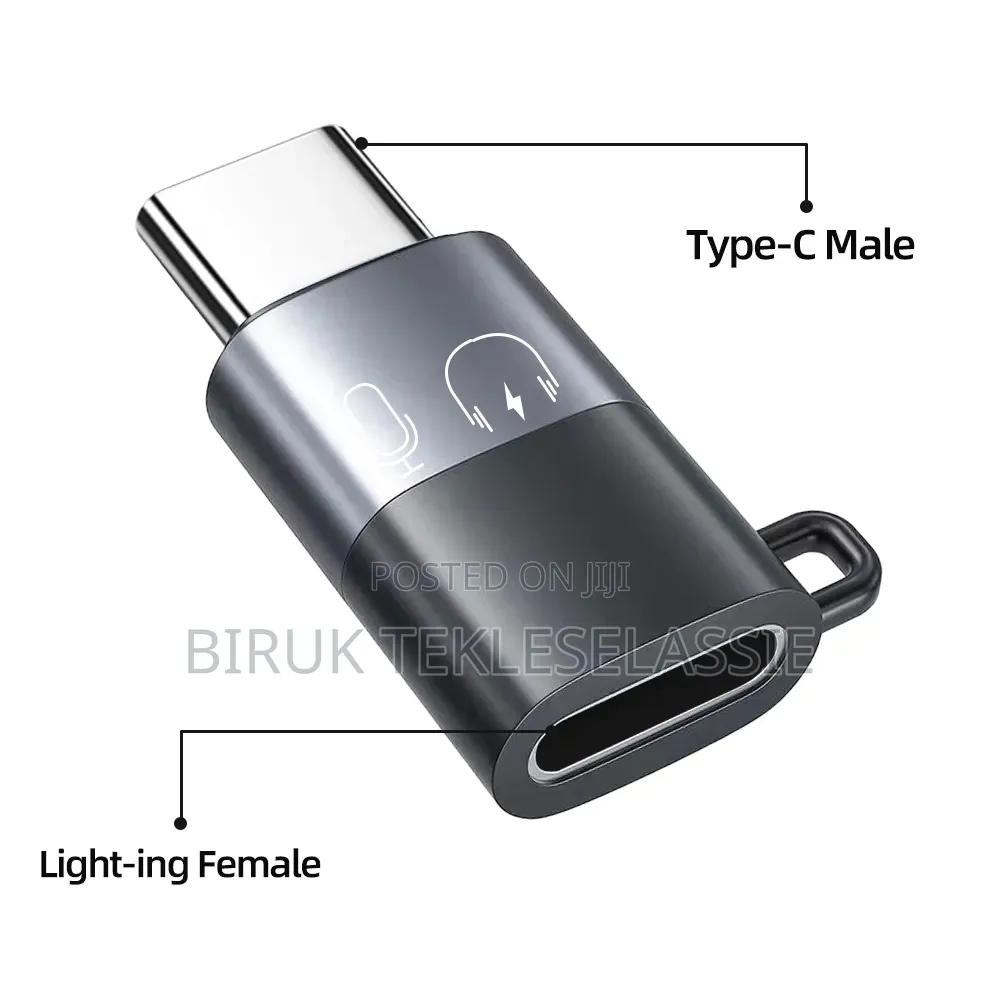 Lightning Female to USB-C Male for Audio Wireless Microphone Mic
