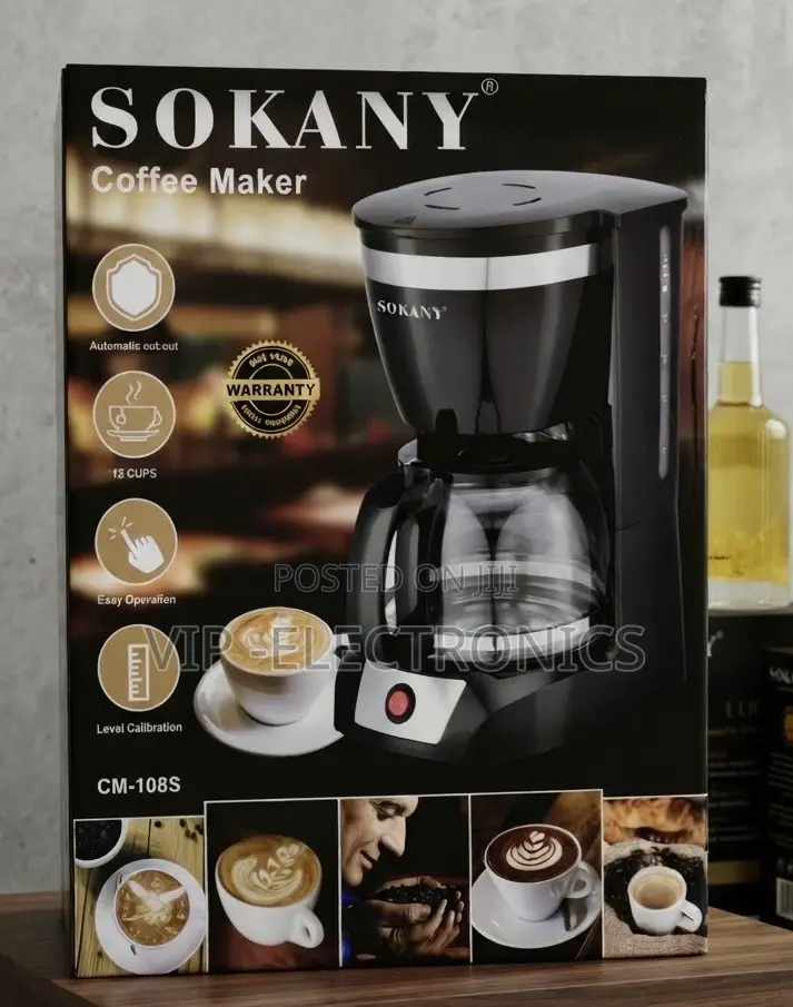 The SOKANY Coffee Maker. With a Generous 12-Cup Capacity