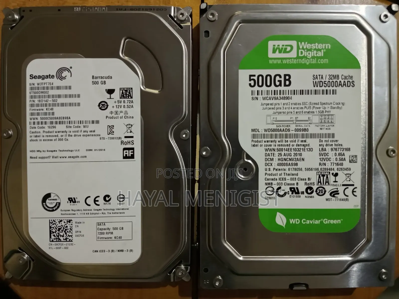 Seagate and Western Digital Hard Disk