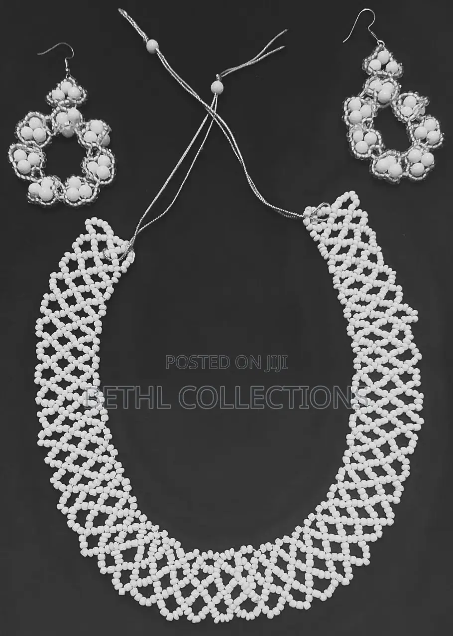 Handmade Beaded Necklace and Earrings Set