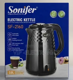 Sonifer Electric Kettle. With a 2.0L Capacity and 1500W Power