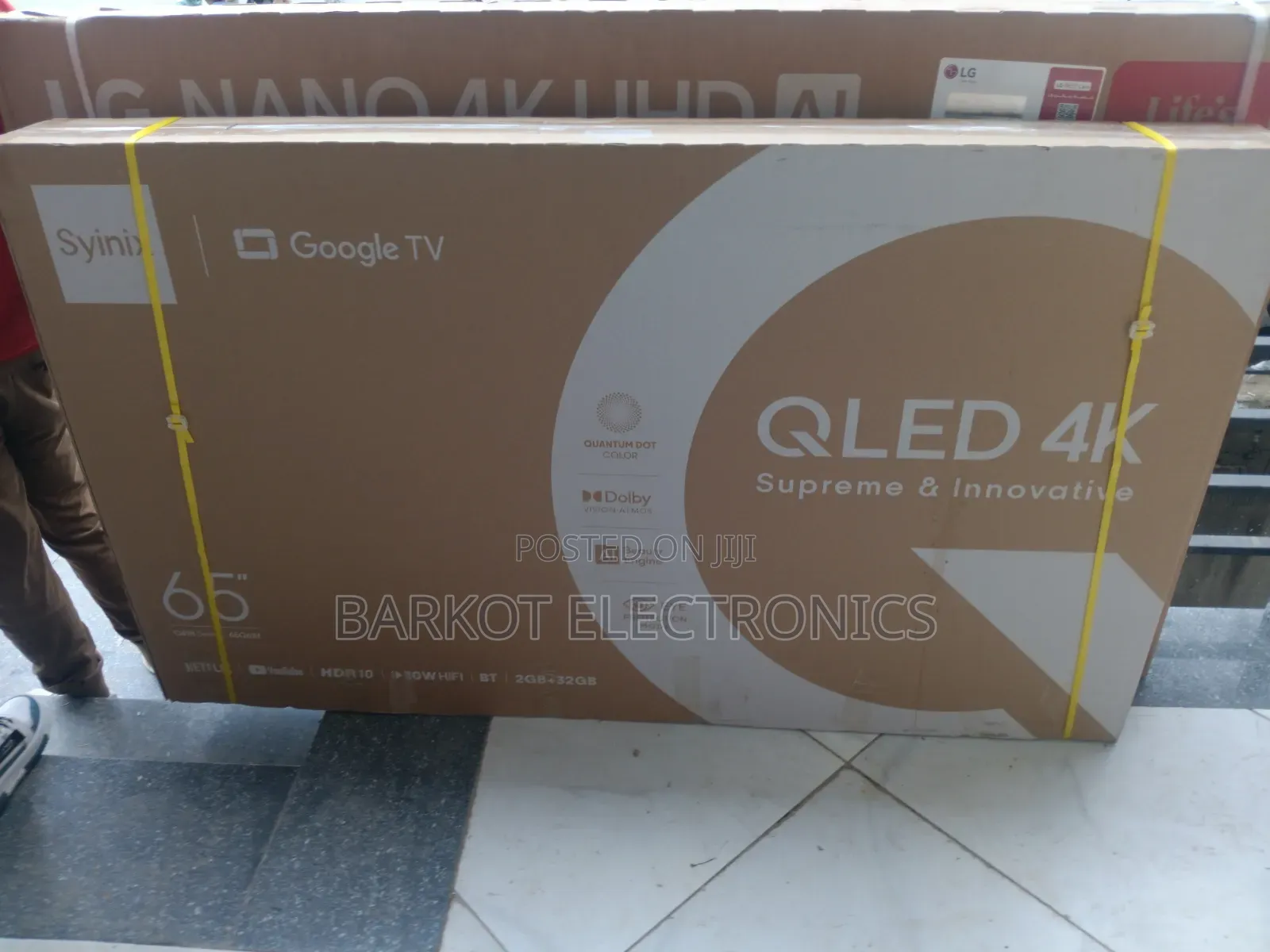 Syinix Smart Qled Googel TV 65 Inch Andraid Framless 2026 Quality H