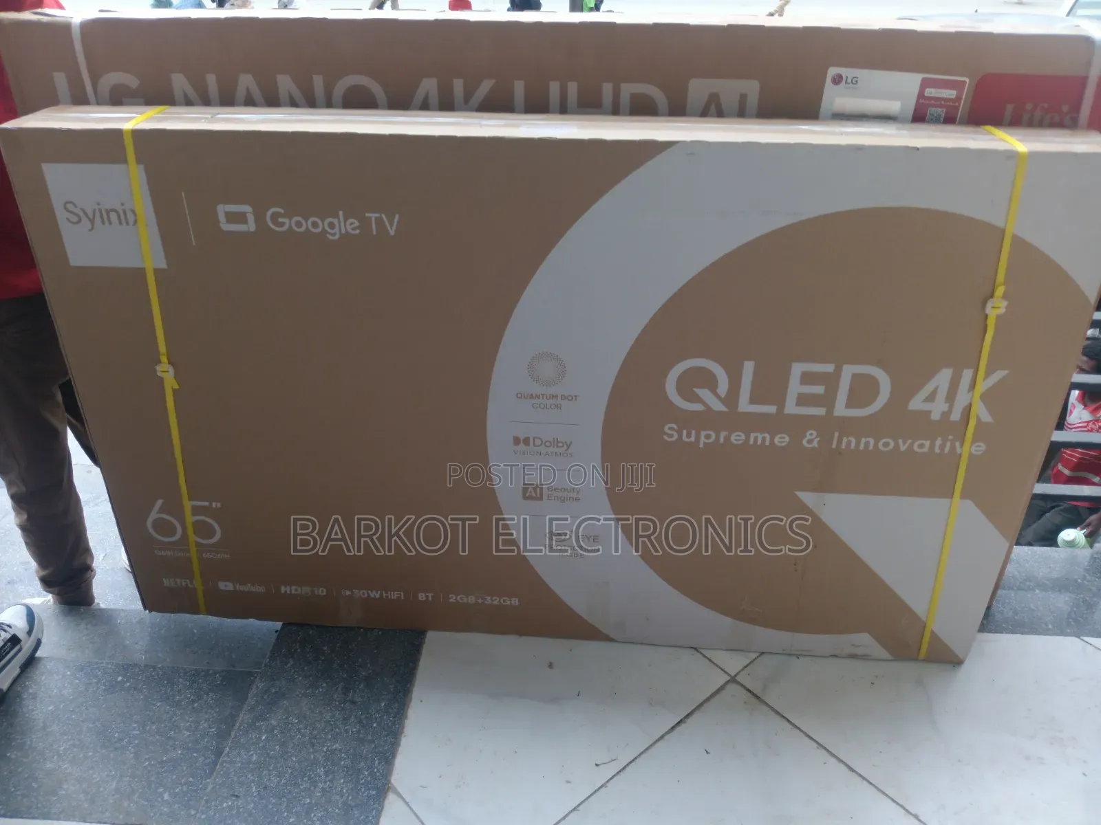 Syinix Smart Qled Googel TV 65 Inch Andraid Framless 2026 Quality H