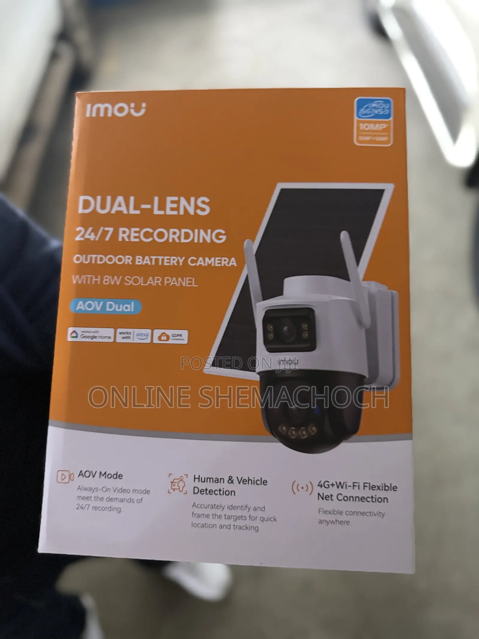 Imou 1omp Dual-Lens Outdoor Battery Camera With 8w Solar Panel