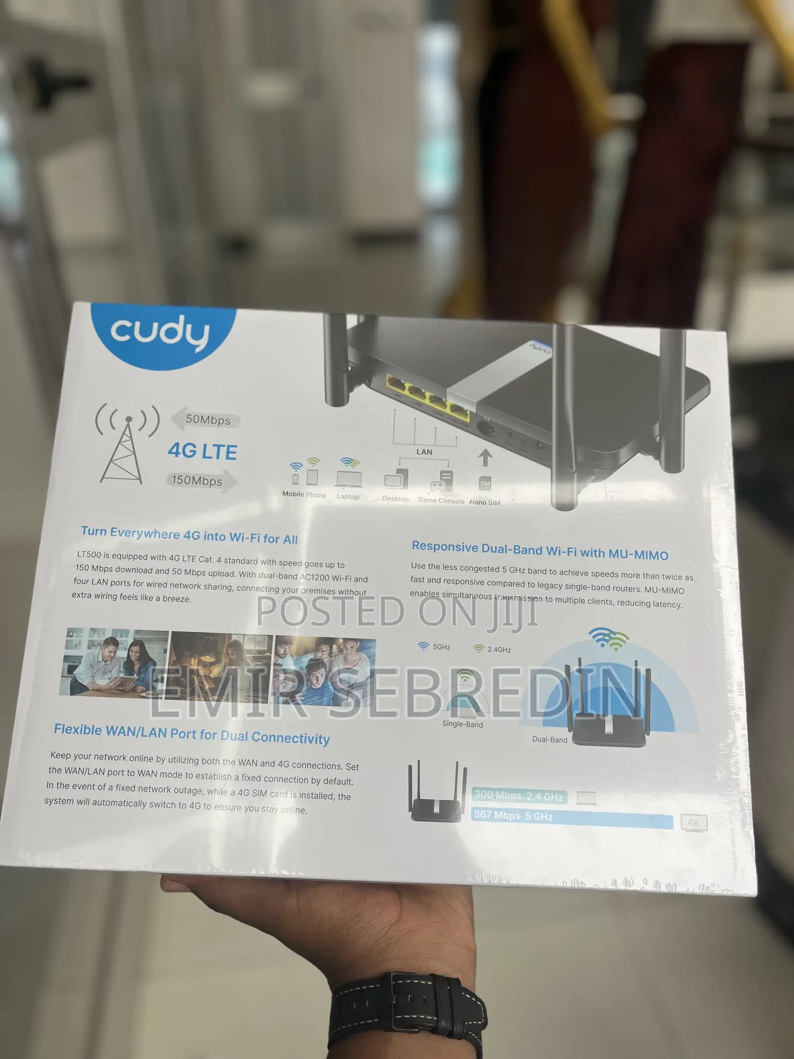 Cudy 4G LTE Gigabyte AC 1200 Dual Band Wifi Router