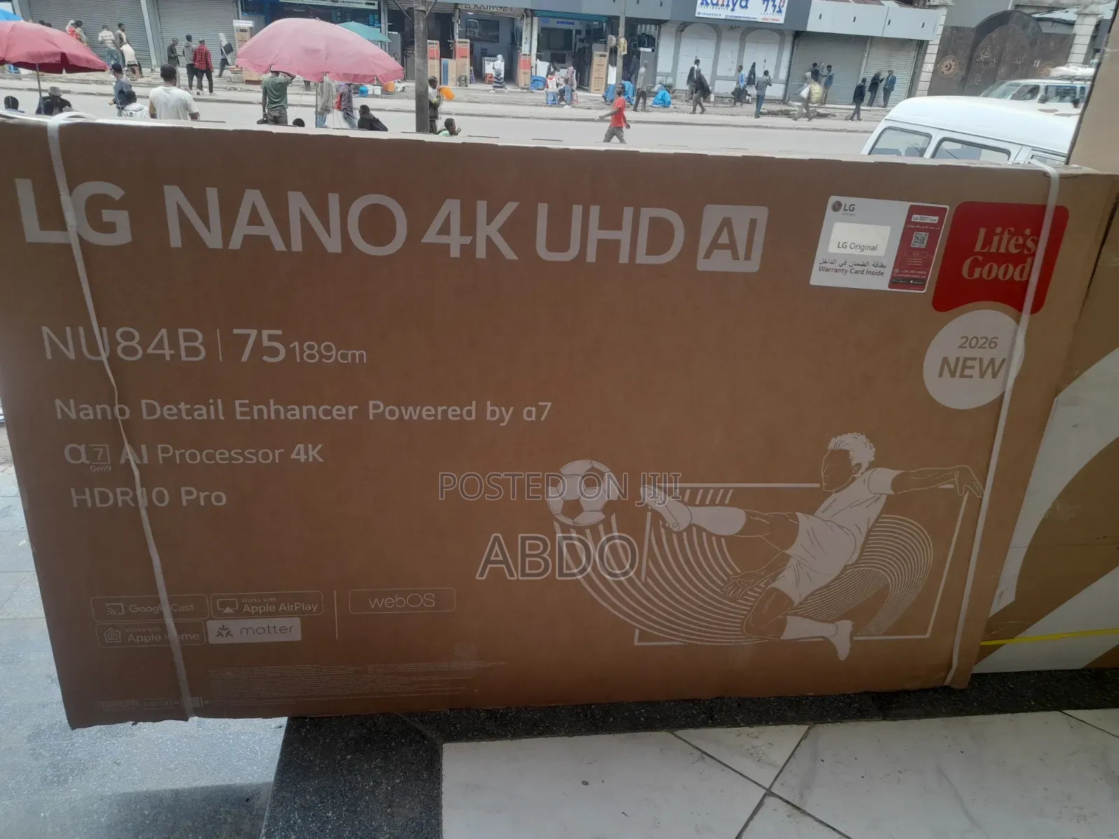 LG Nano Uhd Al Smart Qled TV 75inch Andraid Framless TV 2026 Hifi