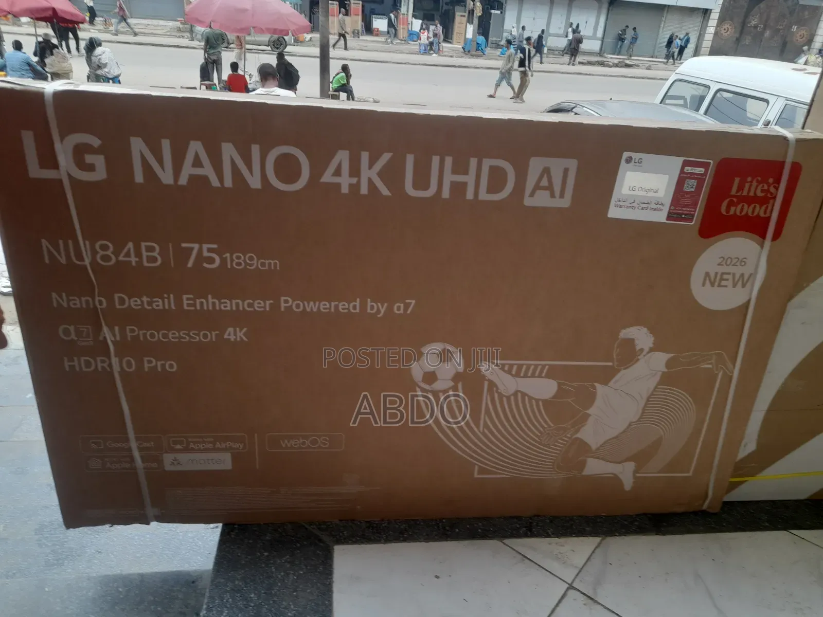 LG Nano Uhd Al Smart Qled TV 75inch Andraid Framless TV 2026 Hifi