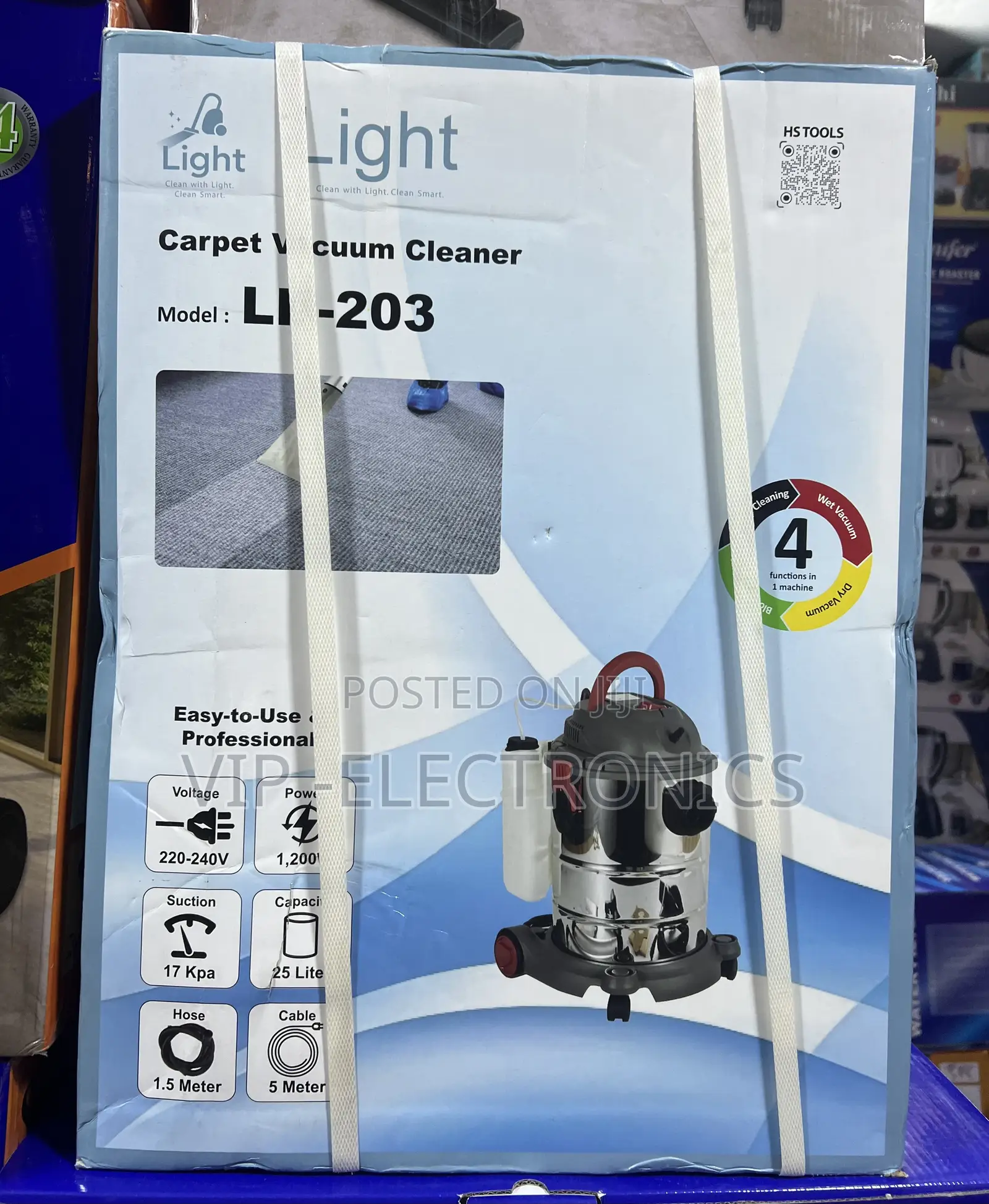 Light Carpet Vacuum Cleaner 25L Powered by 1200W Motor and Delivering