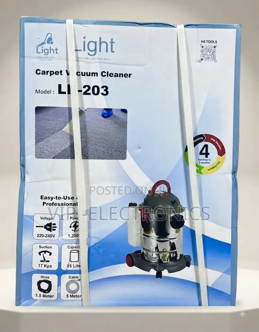 Light Carpet Vacuum Cleaner 25 Liters 1200W 17 KPa