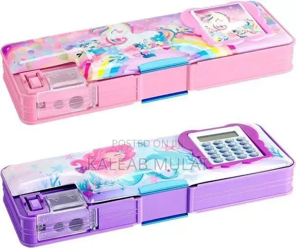 Fancy Pencil Box With Calculator for Kids School