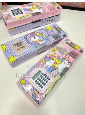 Fancy Pencil Box With Calculator for Kids School
