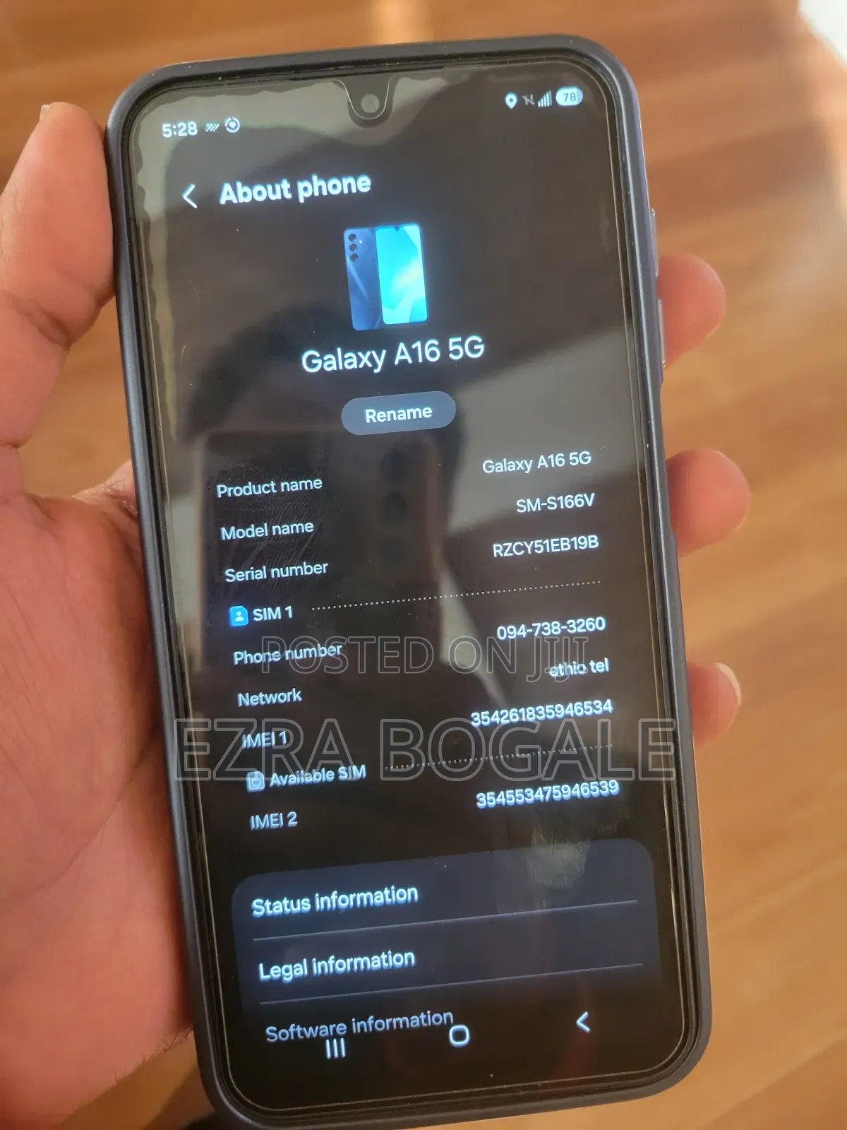 New Samsung Galaxy A16 5G 128 GB Blue