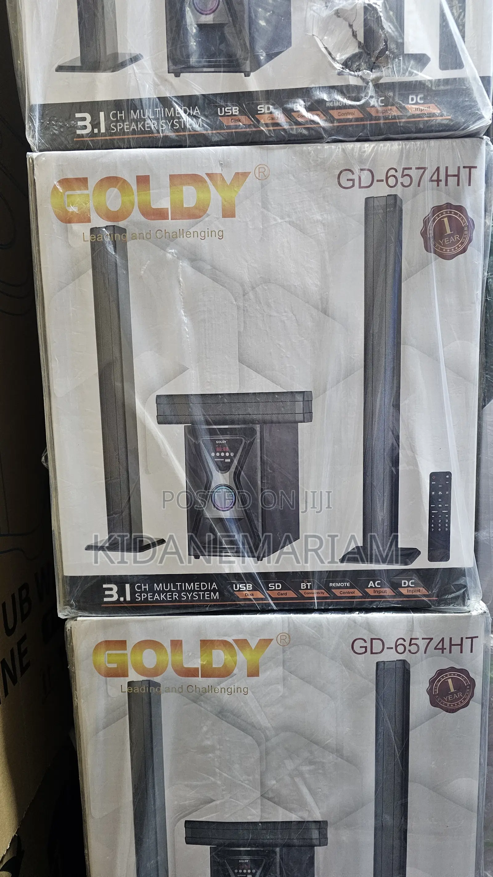 GOLDY 3.1 CH Multimedia Speaker System (Model: GD-6574HT)