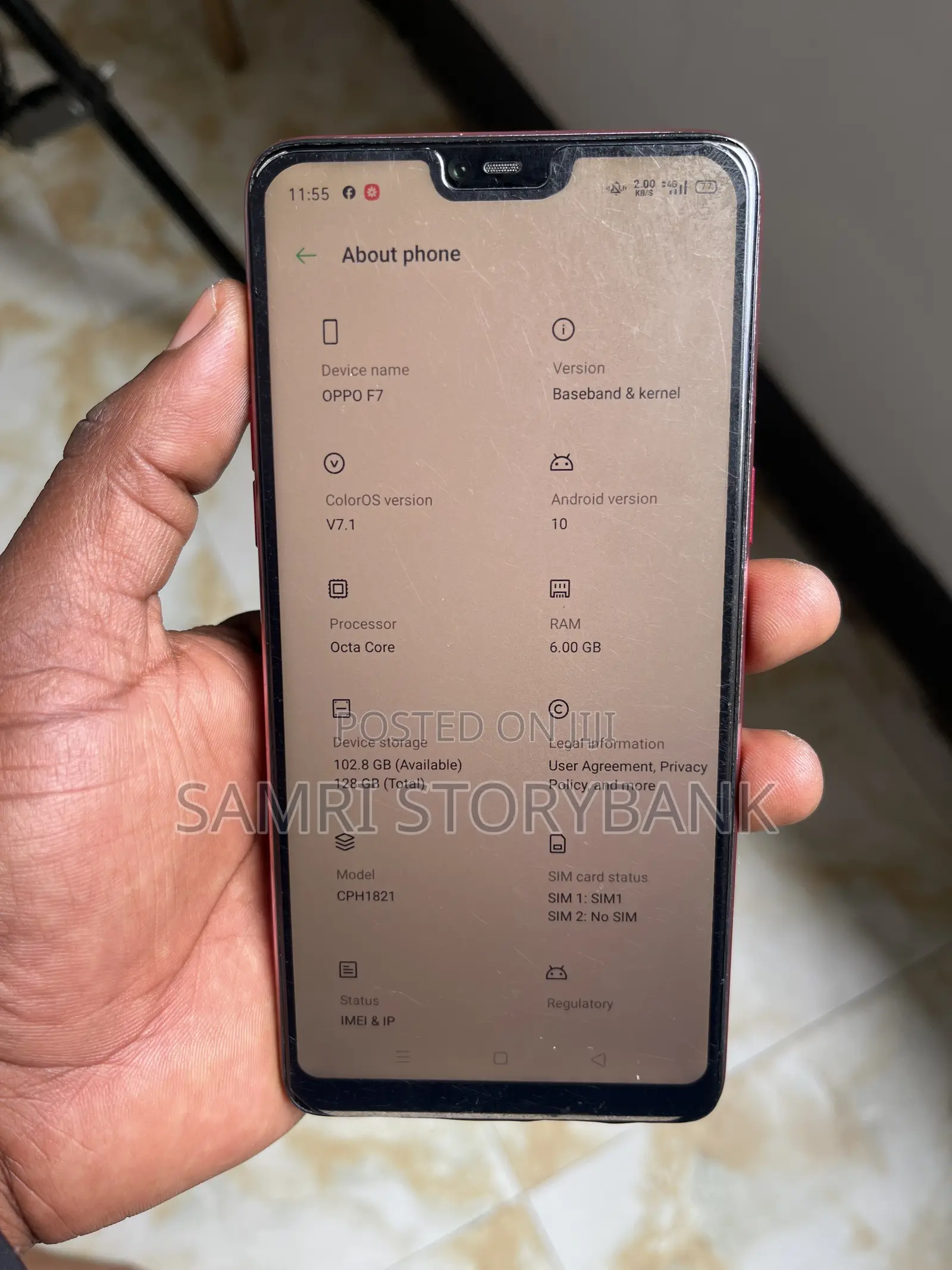 Oppo F7 128 GB Red
