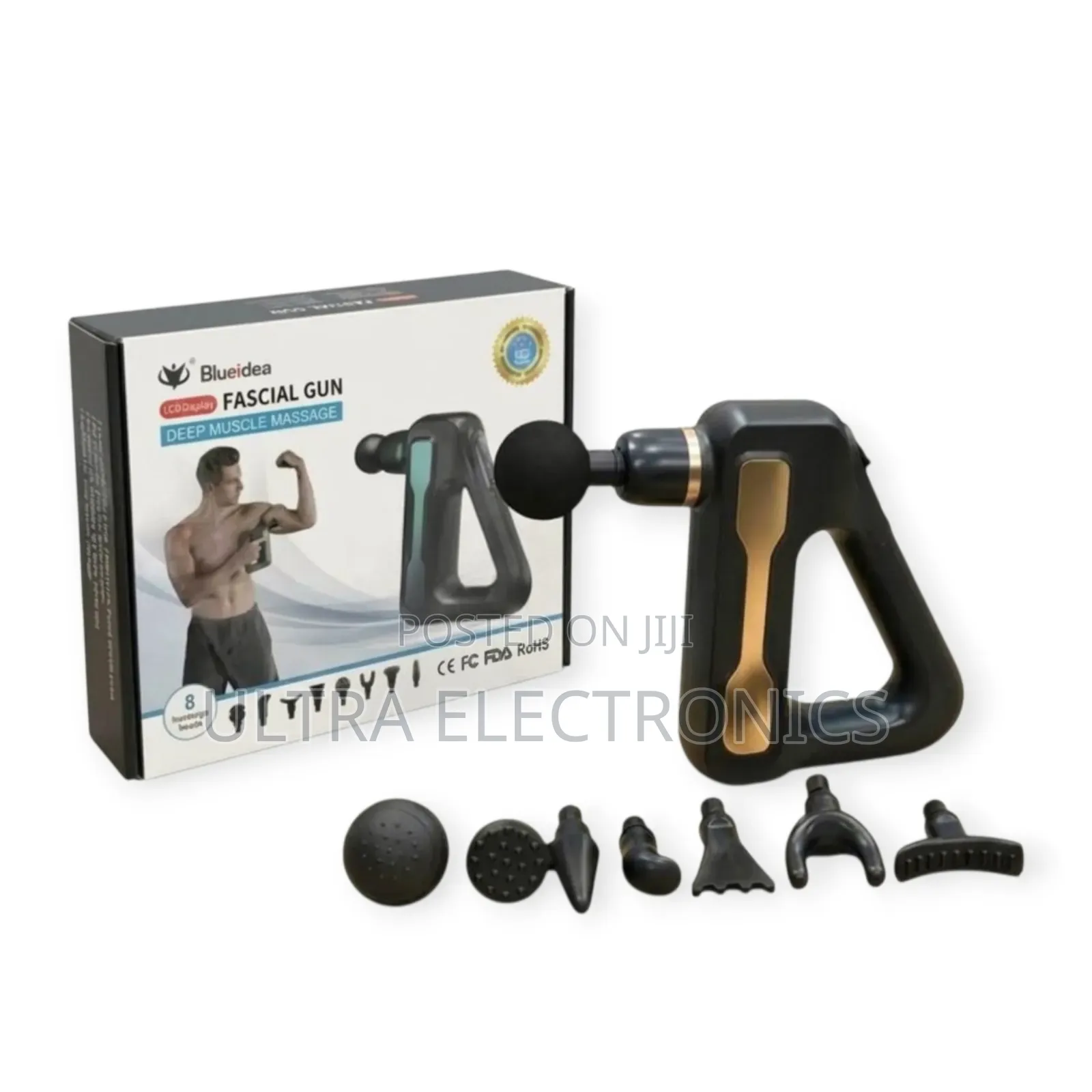 Blueidea 8-in-1 Fascial Gun ጡንቻዎን ያሳርፉ፣ ከWorkout በኋላ የሚሰማዎትን