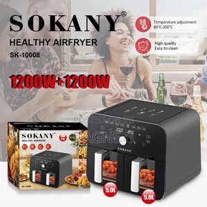 Airfryer Sokany Oil Fre Airfryer 10litre ሳካኒ ያለዘይት መጥበሻ