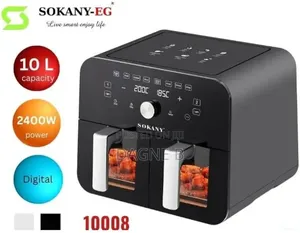 Airfryer Sokany Oil Fre Airfryer 10litre ሳካኒ ያለዘይት መጥበሻ