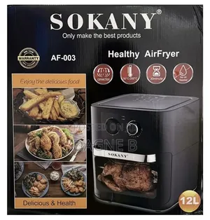 Airfryer Sokany Oil Free Fryer 12 Litre ሶካኒ ያለዘይት መጥበሻ