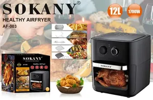 Airfryer Sokany Oil Free Fryer 12 Litre ሶካኒ ያለዘይት መጥበሻ