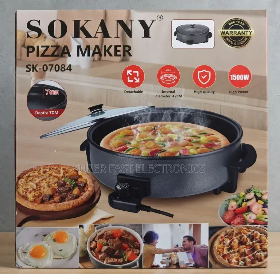 SOKANY Pizza Maker – 1600W Electric Pizza Maker