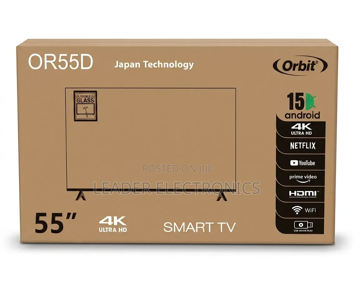 Orbit TV 55" Smart Android TV New Arrival Double Glass TV Japan Tech