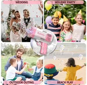Bubble Blower Rocket Launcher, Kids Bubble Blowing Toy [No Battery,