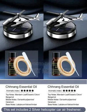 1pc Solar Powered Helicopter Shaped Car Air Freshener And