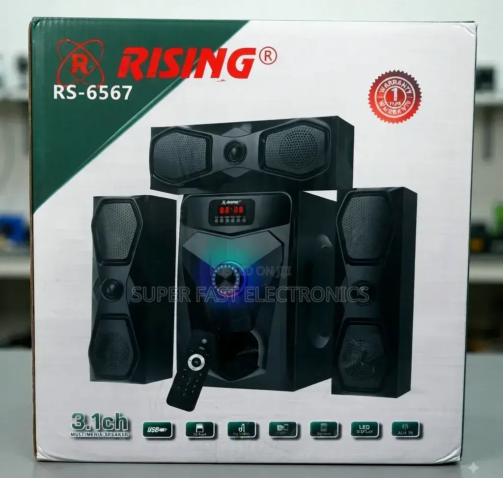 ​Rising Multimedia Speaker System 3.1-Channel With Bluetooth and LED