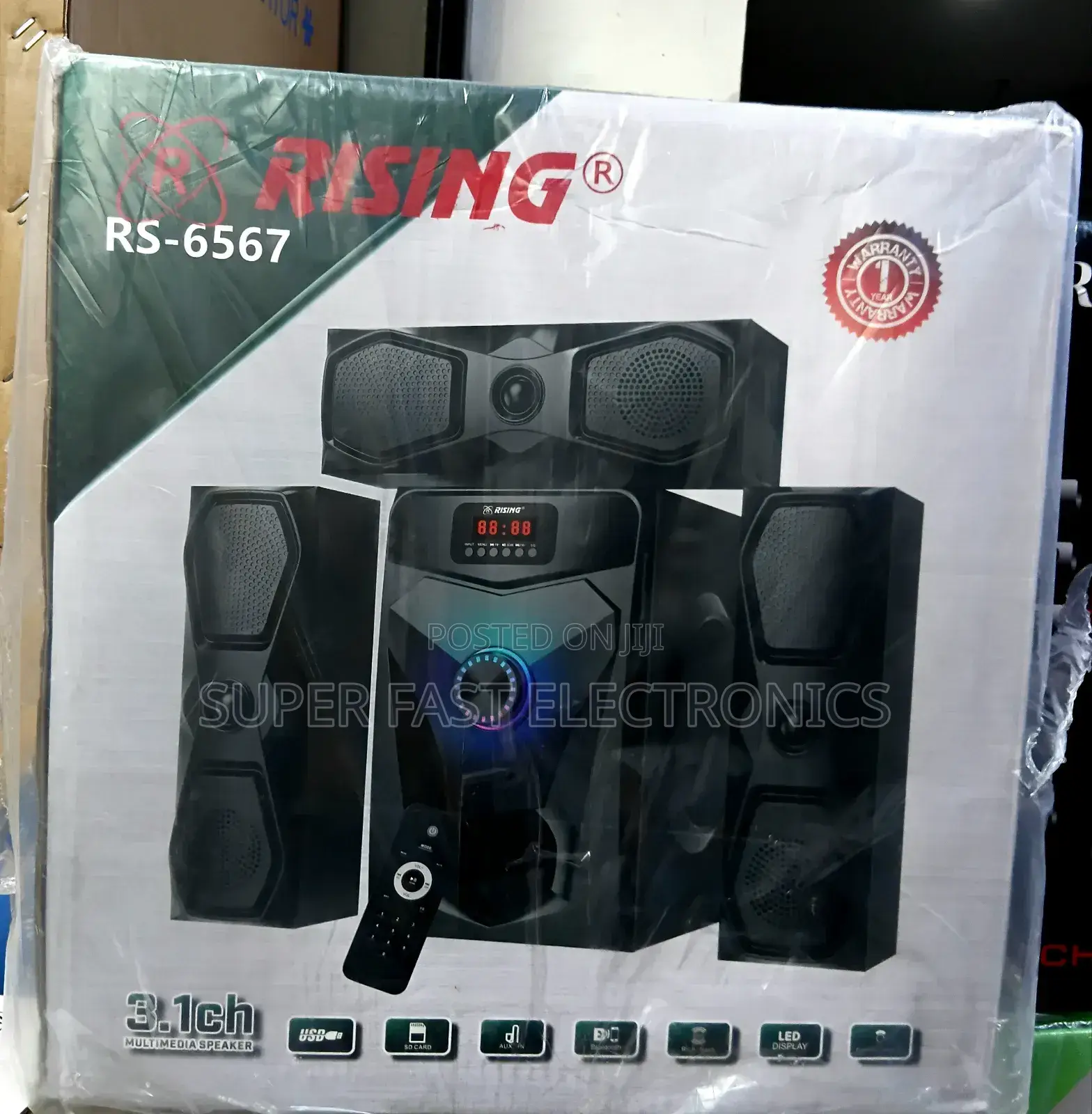 Rising Multimedia Speaker System a Powerful 3.1-Channel
