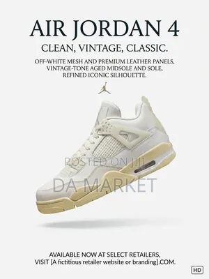 Off-White X Air Jordan 4 Retro SP "Sail"