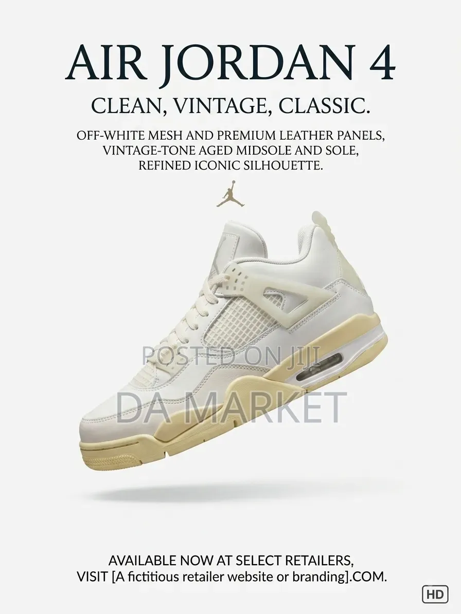 Off-White X Air Jordan 4 Retro SP "Sail"