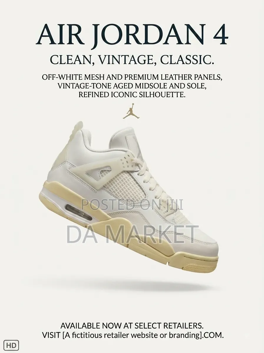 Off-White X Air Jordan 4 Retro SP "Sail"